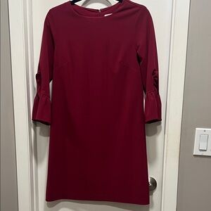 Nanette Lepore Rich Red Long Sleeve Dress